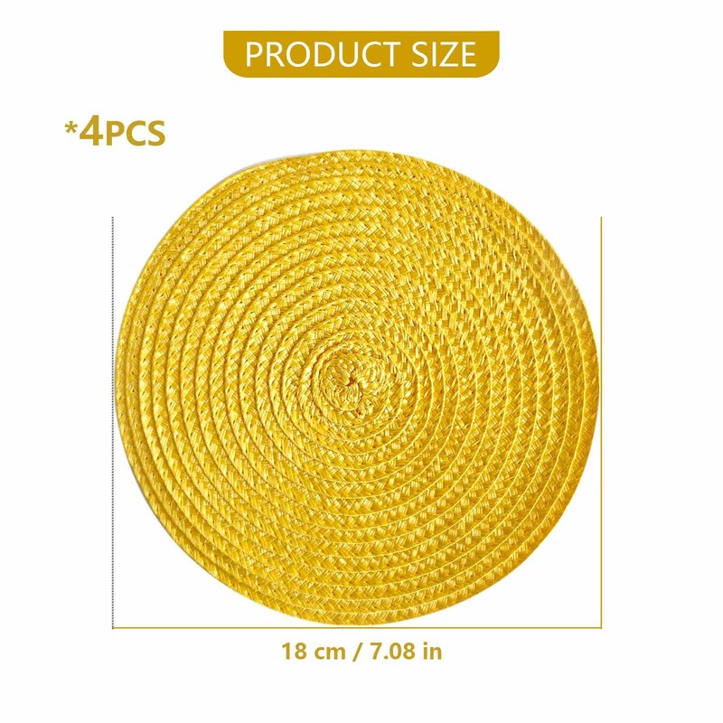 Round Woven Plastic Placemats 18cm Stylish and Practical Dining Table