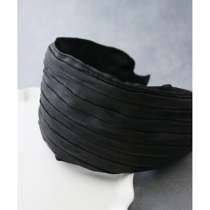 Vingtaine HK-353 Pleated Headband, Wide, Hair Accessory, Stylish, Adult Casual,