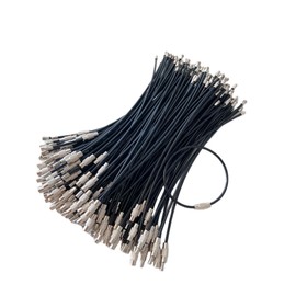 CrocSee Pack (100) Stainless Steel Wire Keychains Cable, Key Chain Rings, Heavy Duty Luggage Tags Loops Tag Keepers 2mm Twist Barrel (Cable Length: 6 inches)