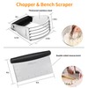 ALLTOP Stainless Steel Bench Scraper and Pastry Blender Cutter Set,
