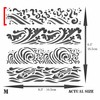 Stencils for Walls: Waves Stencil, 6.5 x 6.5 inch -