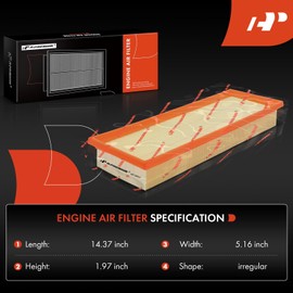 A-Premium 2-PC Engine & Cabin Air Filter with Activated Carbon Compatible with Mini Cooper 2008 1.6L, Replace# 64319257505, 64311496711