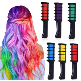 ProBytes Hair Chalk Instant Colour Comb/Face Paint - Non-toxic, Temporary, Girls, Women, Birthday & Fancy-Dress Party, Dressup, Makeup, Makeover, Washable (Multi-Color, 3 Packs – 18 Combs)