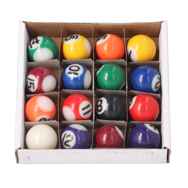 25mm Mini Billiard Ball Complete 16 Balls Set American Style