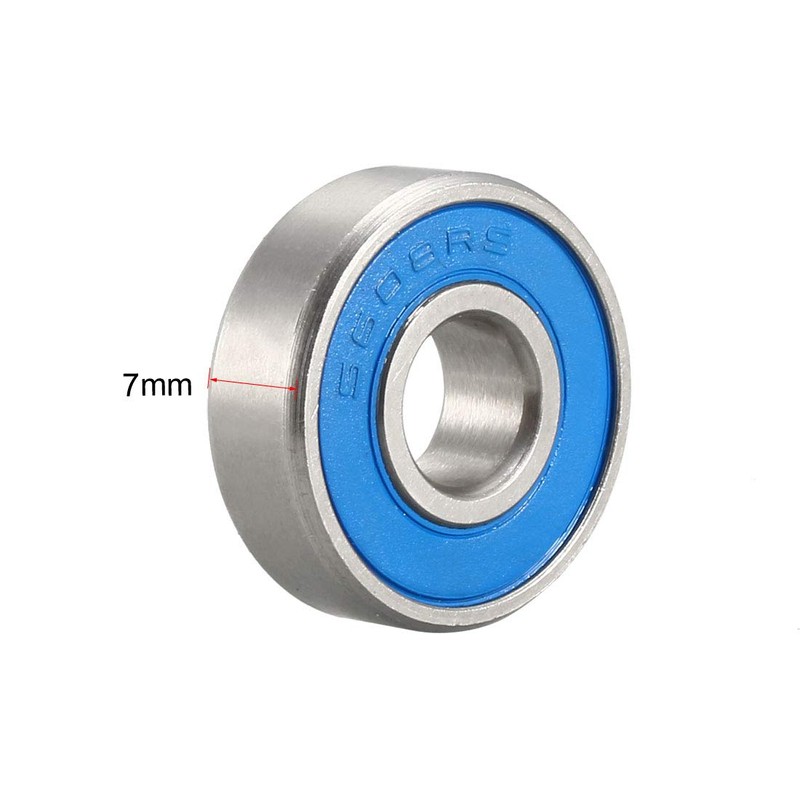 sourcing map Ball Bearing Stainless Steel Double Sealed Miniature 608RS