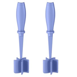 Paquete de 2 picadores de carne, 5 cuchillas curvas, triturador de carne molida, utensilios de nailon para picar hamburguesas, utensilios antiarañazos, color morado