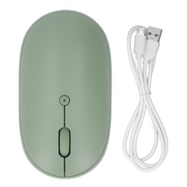 Bluetooth Mouse Rechargeable Silent Mouse 1600 DPI Ergonomic Design Computer Mouse for Mobile Phone Tablet Universal Vintage Green