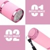Koeydxst Outdoor Mini Pink Rubber Coated 9-LED Flashlight Torch