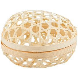 Chidorisangyou Basket, Natural, 5.1 x 5.1 x 3.5 inches (13 x 13 x 9 cm), Bamboo Basket 90-86NA