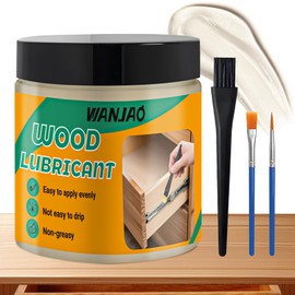 WANJAO 200g Wood Lubricant, Drawer Slide Lubricant Wax Multi-Purpose Wood Lubricating Paste Eliminates Noise Suitable for Furniture, Drawers, Sliding Doors, Cabinets, Window Track, Guitars