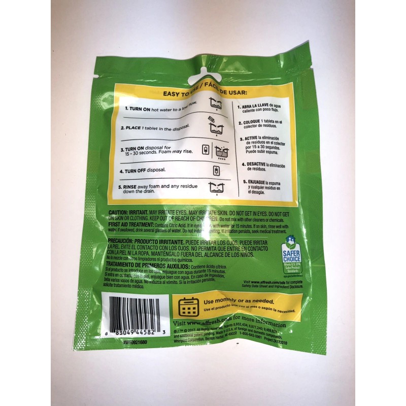 Affresh New Affresh Disposal Cleaner 1 Tablet Food Disposal Cleaning