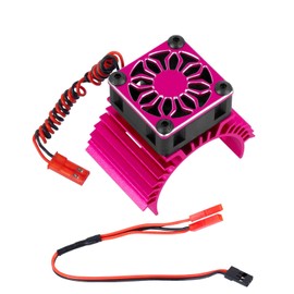 RCMYou RC Heat Sink 36mm 14000rpm Motor Fan w/4.8V-8.4V Cooling Fan fit 3660 3670 3650 550 540 Brushless Engine Motor Update Parts for 1/10 Slash Arrma SCX10 Trx4 RC Car Truck Buggy Crawler,Pink