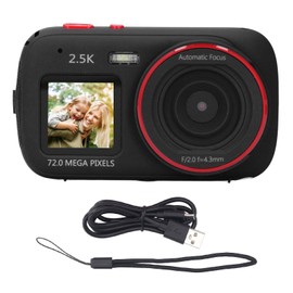 Digital Camera for Kids, 72MP 16X Zoom Anti Shake Automatic, Compact Portable Camera for Boys Girls Kids(6 Colors) (Black)