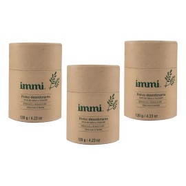 Immi Desodorante Natural En Polvo Talco Ecologico 3 Piezas