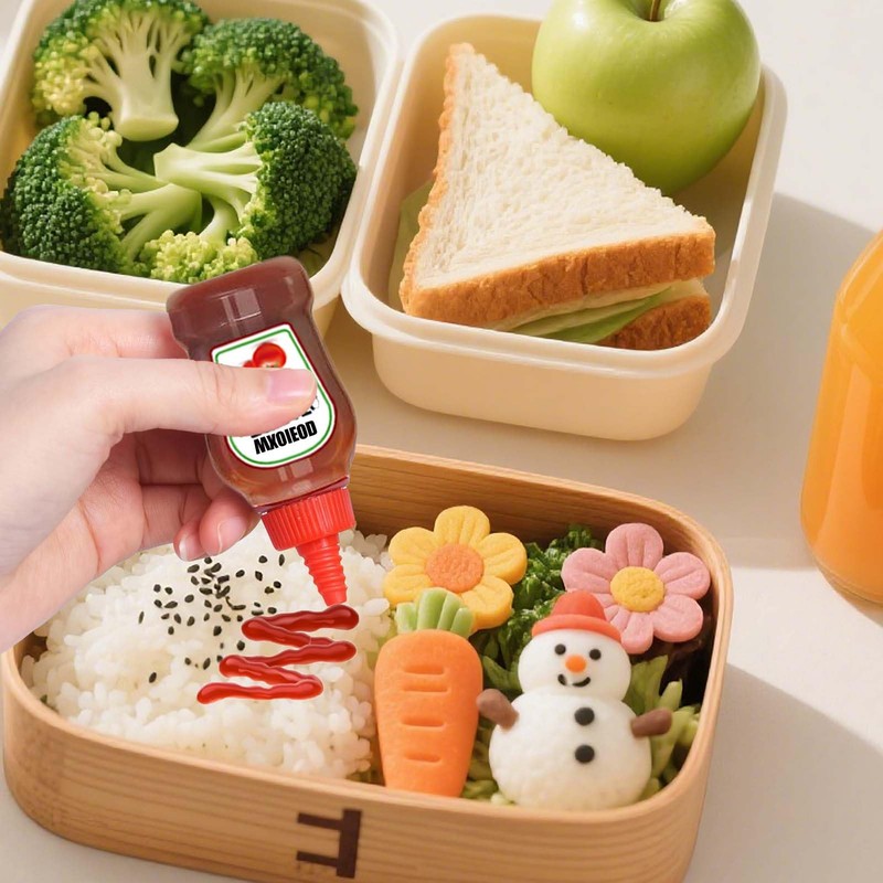 16 Pcs 1.4 oz Mini Condiment Squeeze Bottles with Lids,