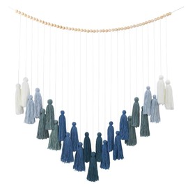 DrCor Back to School Ombre Green Macrame Garland – Boho Yarn Wall Hanging for Calm Classroom Decor, Teacher Desk, Bulletin Board, Preschool Reading Corner & Dorm Room Banner