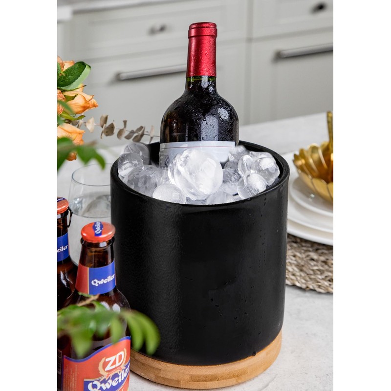 Nucookery 360°Rotating Utensil Holder, 7.2" Kitchen Utensil Crock, Ceramic Cooking