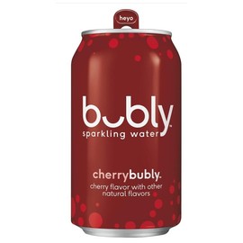 Bubly Sparkling Water, Cherry, 12 fl Oz. Cans (18 Pack)