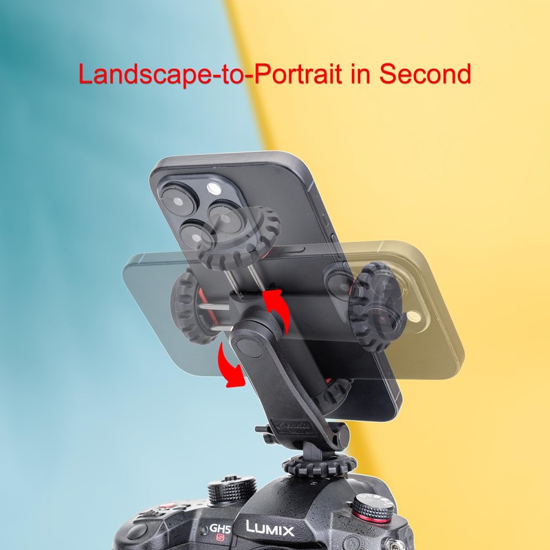 Zeadio Smartphone Tripod Mount Adapter, Cell Phone Tripod Holder Selfie