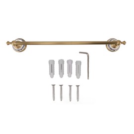 Towel Bar European Style Single Rod Hanging Bath Towel Holder Copper Towel Rack for Bathroom Toilets Antique Color