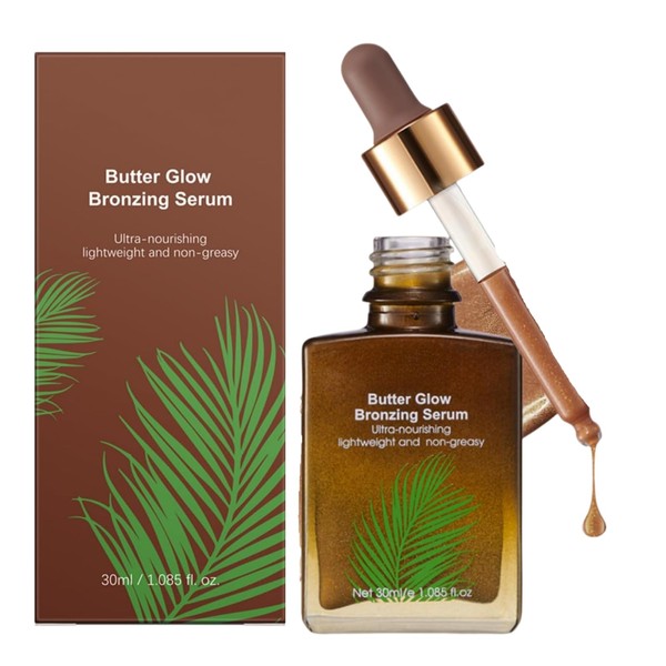 Butter Glow Bronzing Serum,Bronzing Drops Face,Liquid Bronzer For Face,Bronze Drops,Nourishing
