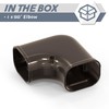 Flamorrow 3" W 90° Brown Flat Elbow, Mini Split Line