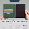 VON HEESEN Passport Holder Leather with RFID Protection for Men