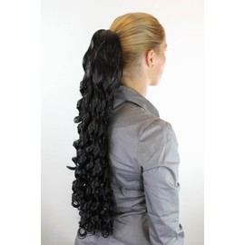 Hairpiece: Magnificent intricately curly braid/ponytail dark brown (3) spiral curls 65 cm JL-3111-3