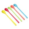 HiEast 5 Pcs Colorful Plastic Spoon Long Melamine Mixing Spoon