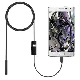 Borescope Inspection Camera 1.3MP Waterproof Snake Camera with 6 LED Lights, 7mm Lens, USB Connectivity for Phones & PC by beertoy