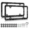 Spider Web License Plate Frames - 2 Pack Front Rear