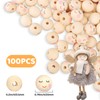 Oenothera 100 Pieces Smiley Face Beads, Wooden Faced Beads, Doll