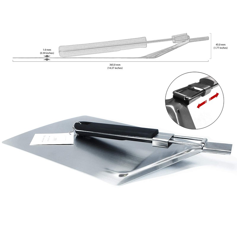 MTS Individual Carstyling GmbH Stainless Steel Pizza Peel with Foldable