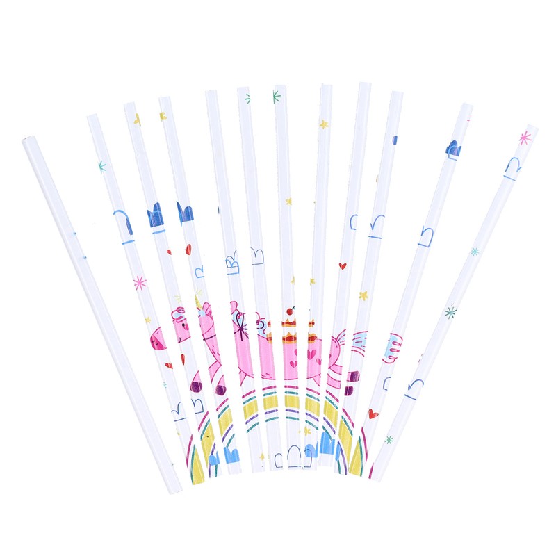 48Pcs Pencil Set Cute Puzzle Comfortable Grip Quadrilateral Design Cartoon