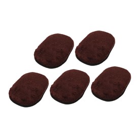 Healeved 5pcs Faux Wool Polishing Mitts for Leather Shoes Ergonomic Cleaning Gloves for Quick Buffing and Wax Application Portable Boot Polishing Pads