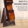 DMREFIT Cello Stand, Wooden Cello Stand with Bow Holder,Detachable full-size