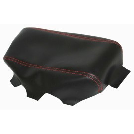 Kar Designers w/Red Stitch Real Leather Center Console Lid Cover For 86-92 Toyota Supra MK3