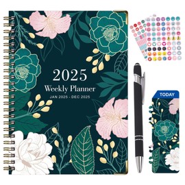 2025 Daily Planner, Agenda 2025,2025 Planner, 6.1" x 8.5" Hardcover 2025 Weekly Planner, Weekly Monthly Planner with Tabs Inner Pocket, Daytimer Schedule Planner January 2025 - December 2025 (B)