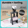 ExcelMark Heavy Duty Self-Inking Date Stamp (Red, Posted)
