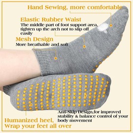 50 Pairs Non Slip Slipper Socks with Grips Men's Anti Skid Yoga Socks with Gripper Workout Pilates - Color: Black, White, Light Gray, Size: Large