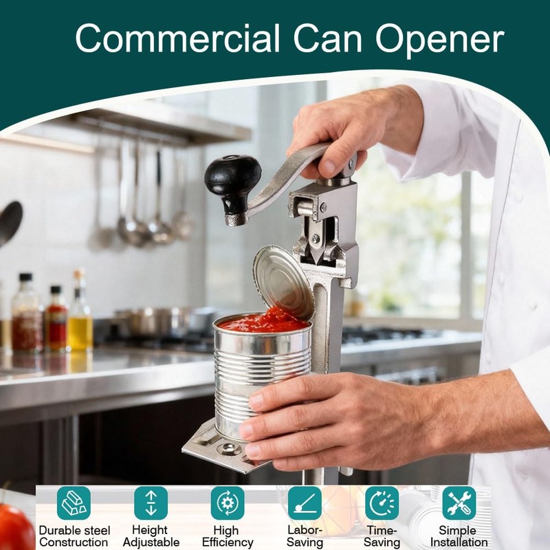 Commercial Can Opener Heavy Duty,Manual Table Industrial Can Opener for