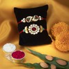 Aheli Indian Traditional Elegant Kundan Stone Rakhi For Brother Men