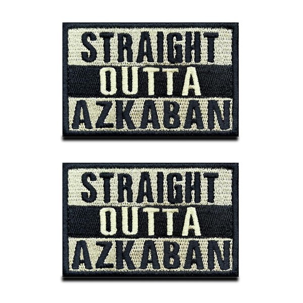 2 Pcs Tactical "Straight Outta Azkaban" Patch - Azkaban Funny