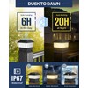 MOON-DE-AGE 8 Pack Fence Post Solar Lights Outdoor, 3 Modes