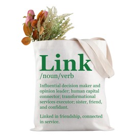 JXGZSO Links Inspired Tote Bag Links Definition Friendship and Service Gift Ideas Sisterhood Welcome Gifts (Link Tote)