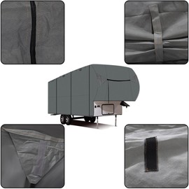 Silscvtt RV Cover Motorhome RV Outdoor Camper Cover Replacement for 26-29 Foot Four Layers of Non-Woven Fabric on The Top of 5th Wheel