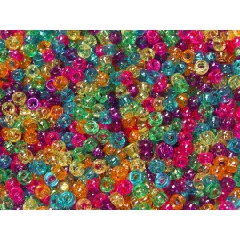 JOLLY STORE Crafts® Multi Jelly Colors Sparkle Mini Pony Beads made in USA 1000pc crafts school fun