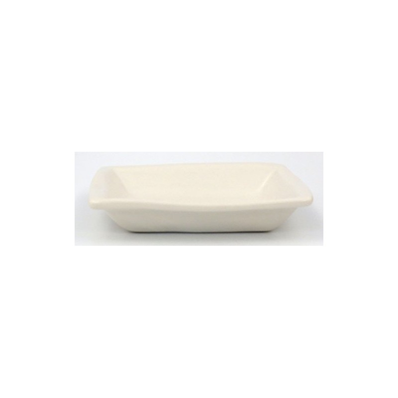 Hasamiyama 24256 Nishiyama Flower Square Plate, S, Red