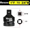 Resze 1"to 3/4" Drive Socket Adapter,Impact Socket Adapter and Reducer,