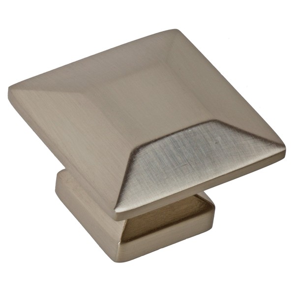 GlideRite Hardware 5101-SN-10 1.375 inch Satin Nickel Square Cabinet Knobs